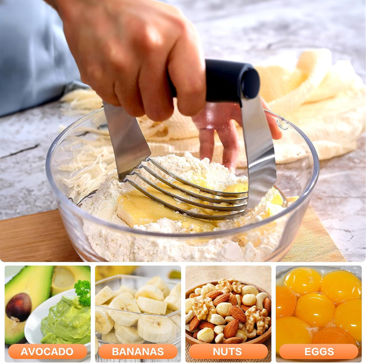 Pastry Cutter, Biscuit Cutter, Dough Scraper, Pastry Blender, Baking Mats