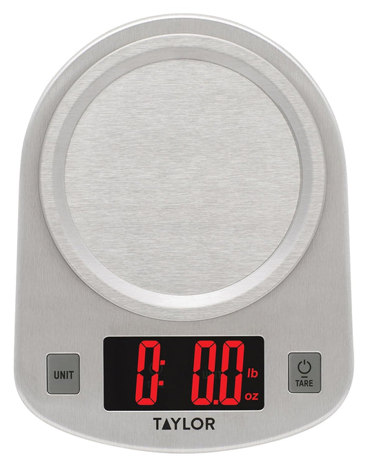 Digital Kitchen Scale, 11 pound capacity, Steel