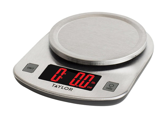 Digital Kitchen Scale, 11 pound capacity, Steel