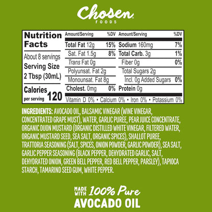 Chosen Foods Homestyle Balsamic Dressing and Marinade 8 oz with Recipe e-Book Bundle
