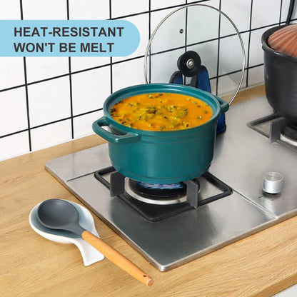 Ceramic Spoon Rest for Stove Top/Kitchen Counter, Blue & White | Keep counter clean & oil-free,Heat-resistant ceramic,Catch soup drips,easy to clean,Dishwasher safe,Decorative kitchen decor