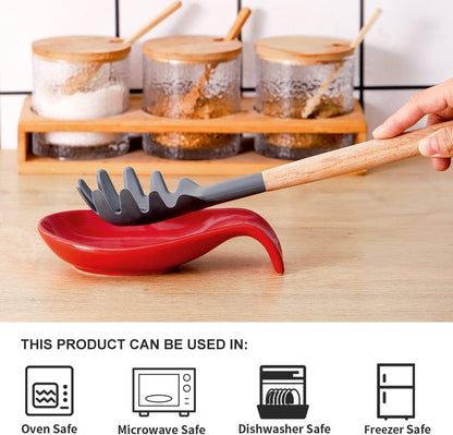 Ceramic Spoon Rest for Stove Top/Kitchen Counter, Blue & White | Keep counter clean & oil-free,Heat-resistant ceramic,Catch soup drips,easy to clean,Dishwasher safe,Decorative kitchen decor