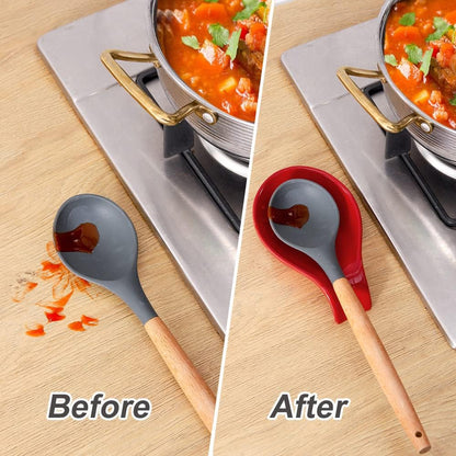 Ceramic Spoon Rest for Stove Top/Kitchen Counter, Blue & White | Keep counter clean & oil-free,Heat-resistant ceramic,Catch soup drips,easy to clean,Dishwasher safe,Decorative kitchen decor