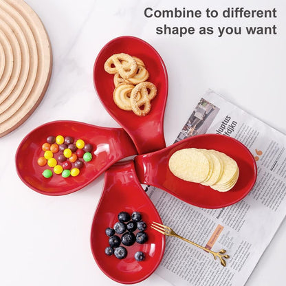 Ceramic Spoon Rest for Stove Top/Kitchen Counter, Blue & White | Keep counter clean & oil-free,Heat-resistant ceramic,Catch soup drips,easy to clean,Dishwasher safe,Decorative kitchen decor
