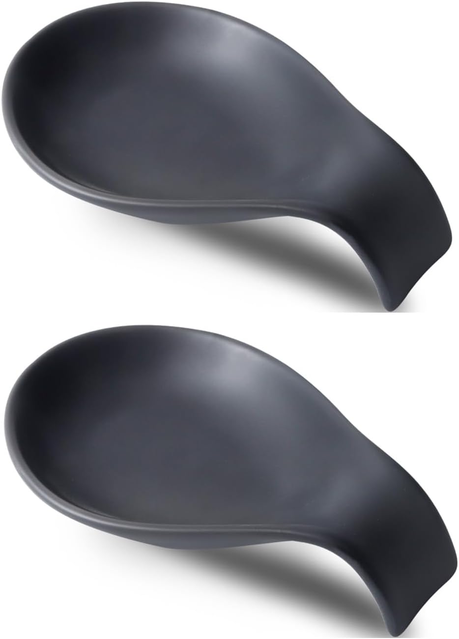 Ceramic Spoon Rest for Stove Top/Kitchen Counter, Blue & White | Keep counter clean & oil-free,Heat-resistant ceramic,Catch soup drips,easy to clean,Dishwasher safe,Decorative kitchen decor