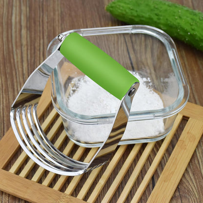 Dough Blender Heavy Duty Pastry Cutter Stainless Steel Butter Cutter Professional Baking Tool For Mixing Flour Butter (Blue)