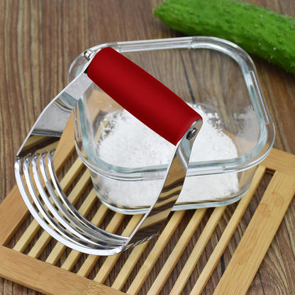 Dough Blender Heavy Duty Pastry Cutter Stainless Steel Butter Cutter Professional Baking Tool For Mixing Flour Butter (Blue)