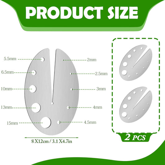 2 Pack Herb Stripper Tool 10 Holes Stainless Steel Herbs Leaf Stripping Tool for Kale Collard Greens Thyme Basil Rosemary Stripper Chard Leafy Vegetables