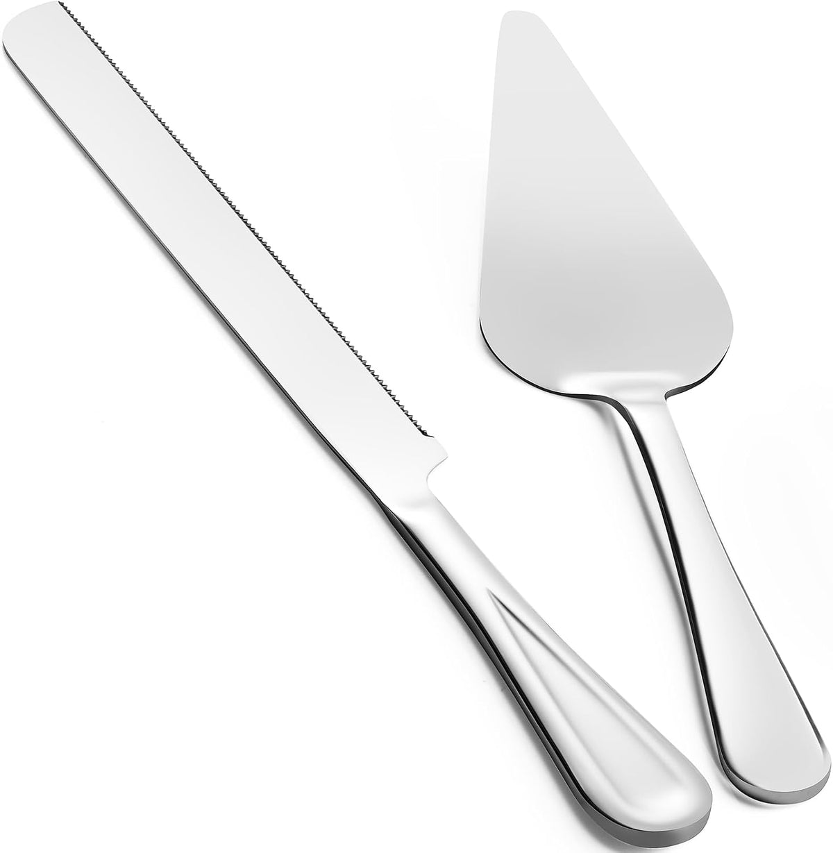 13-Inch Premium Cake Cutting Set for wedding，Exquisite Cake Knife and Server Set with Serrated Design, Ideal for Pastries, Pies, and Desserts (Gold)