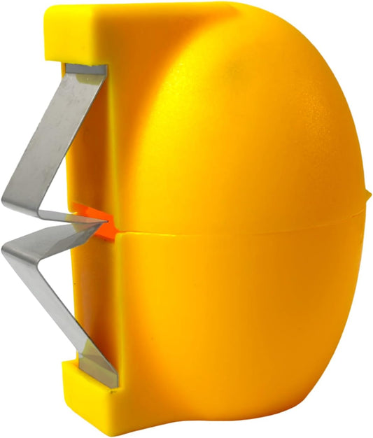 Egg Shell Opener ｜Eggs Peeler Shell Remover ｜Multifunctional Egg Separator for Raw and Hard-Boiled Eggs ｜ Portable Stainless Steel Egg Cracker Kitchen Tool (Yellow)