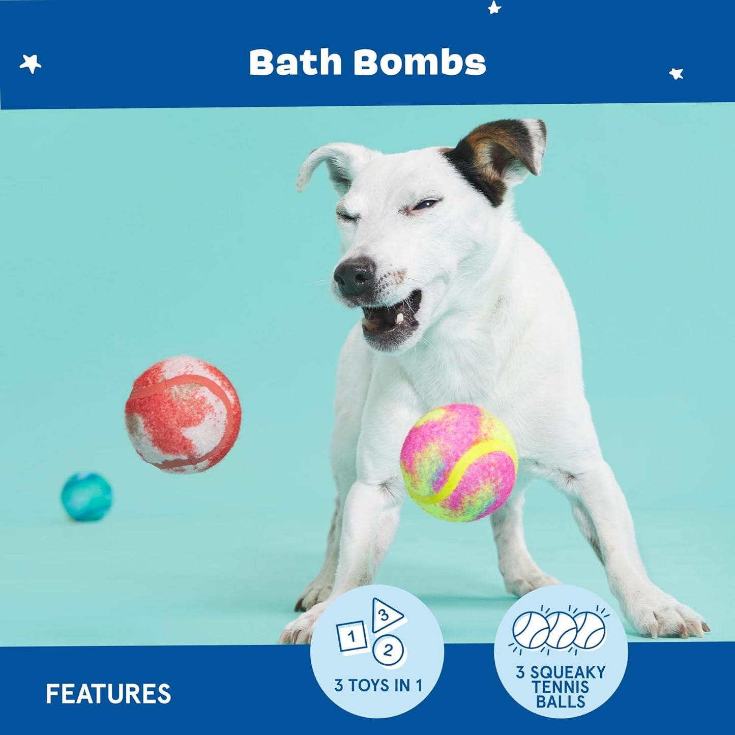 Barkbox Baller Melons Squeaky Tennis Balls for Dogs | Trio of Watermelon-Themed Fetch Balls with Squeakers | for Extra Small to Medium Dogs