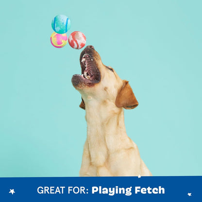 Barkbox Baller Melons Squeaky Tennis Balls for Dogs | Trio of Watermelon-Themed Fetch Balls with Squeakers | for Extra Small to Medium Dogs