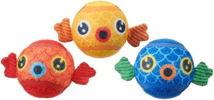 Barkbox Baller Melons Squeaky Tennis Balls for Dogs | Trio of Watermelon-Themed Fetch Balls with Squeakers | for Extra Small to Medium Dogs