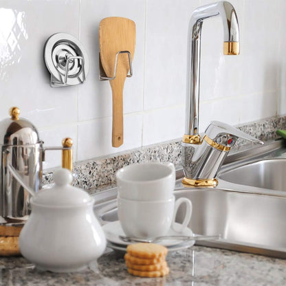2Pcs Sponge Holders for Kitchen Sink, Strong Adhesive Small Sponge Holder, Premium Rustproof & Waterproof Kitchen Sink Caddy - Minimal Size - SUS304 Stainless Steel