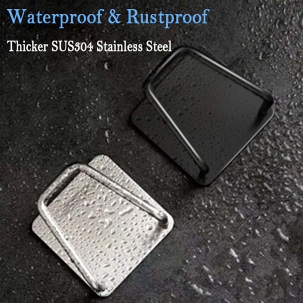 2Pcs Sponge Holders for Kitchen Sink, Strong Adhesive Small Sponge Holder, Premium Rustproof & Waterproof Kitchen Sink Caddy - Minimal Size - SUS304 Stainless Steel