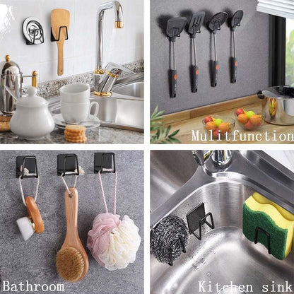 2Pcs Sponge Holders for Kitchen Sink, Strong Adhesive Small Sponge Holder, Premium Rustproof & Waterproof Kitchen Sink Caddy - Minimal Size - SUS304 Stainless Steel