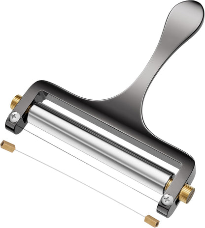 Wire Cheese Slicer Handheld Cutter with 1 Extra Wire, Silver