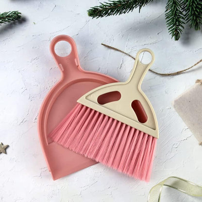 6 Pack Small Dustpan and Brush Set, Whisk Broom and Dust Pan with Handle, Nesting Tiny Cleaning Broom, Mini Hand Broom and Dustpan Set for Table, Desk, Keyboard, Cars and Pet Nest