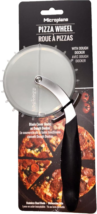 Pizza Cutter Wheel and Dough Docker | Cutter With Wheel Slicer Sharp Stainless Steel Blade, Ergonomic Handle | 2-in-1 Pizza Slicer & Dough Docking Tool | Non-Slip Handle | Dishwasher Safe