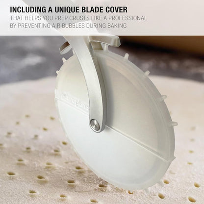 Pizza Cutter Wheel and Dough Docker | Cutter With Wheel Slicer Sharp Stainless Steel Blade, Ergonomic Handle | 2-in-1 Pizza Slicer & Dough Docking Tool | Non-Slip Handle | Dishwasher Safe