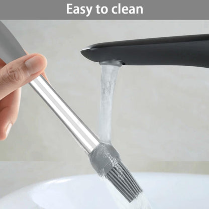 4 Pack Silicone Basting Brush for Cooking, Heat Resistant Pastry Brushes with Oil Reservoir Handle, Food-Grade BBQ Brush for Grilling, Baking, Barbecue, Sauce, Butter, Meat, Kitchen and Outdoor