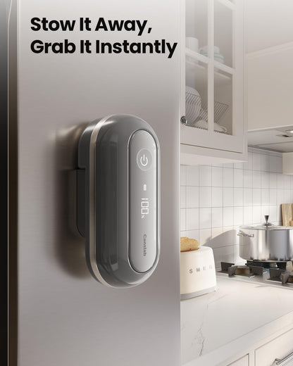 Retro Rechargeable Electric Can Opener, LED Battery Track&Auto Stop
