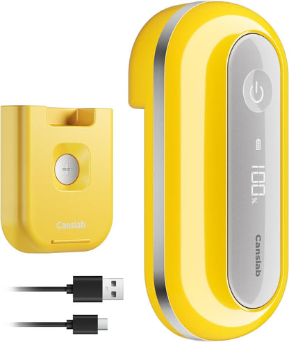 Retro Rechargeable Electric Can Opener, LED Battery Track&Auto Stop