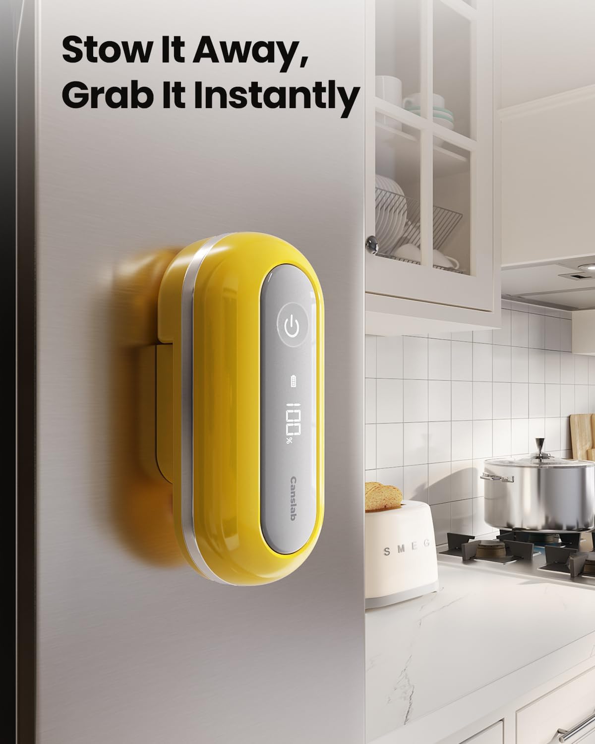Retro Rechargeable Electric Can Opener, LED Battery Track&Auto Stop