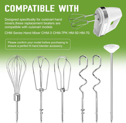 Hand Mixer Beaters Fits for Cuisinart Stainless Steel Style Beaters