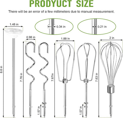 Hand Mixer Beaters Fits for Cuisinart Stainless Steel Style Beaters
