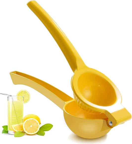 Heavy Duty Metal Lemon Squeezer – Bird Shaped Manual Citrus Juicer, Hand Press Lime & Lemon Juicer for Kitchen, Bar & Cocktails – Easy Squeeze, Durable, Portable – Yellow