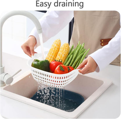 Washing Vegetable Baskets in The Kitchen Fruit Baskets Multi-layer Stackable Vegetable Sinks, Strainer and Washing Fruits and Vegetables Kitchen Colander Set