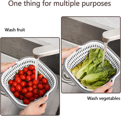 Washing Vegetable Baskets in The Kitchen Fruit Baskets Multi-layer Stackable Vegetable Sinks, Strainer and Washing Fruits and Vegetables Kitchen Colander Set
