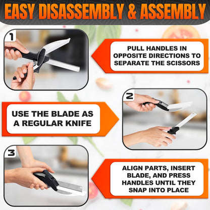 9.6" Cutting Board Scissors for Food with Stainless Steel Blade