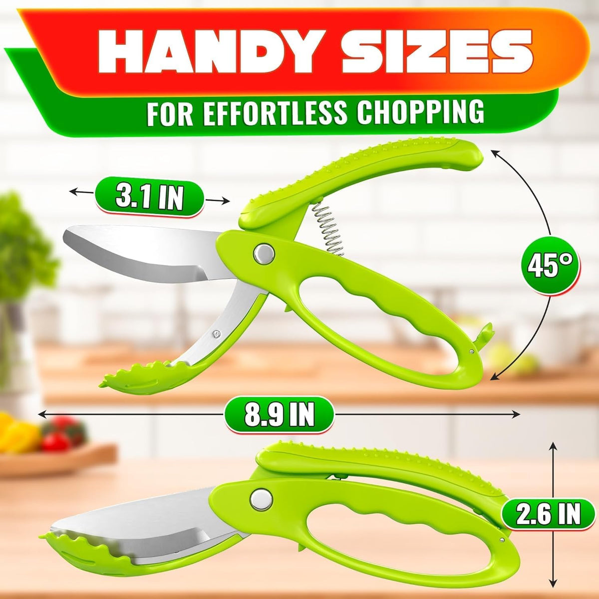 9.6" Cutting Board Scissors for Food with Stainless Steel Blade