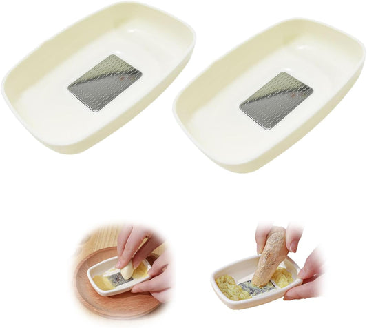 2 Pack Stainless Steel Multi-Purpose Grater Set – Lemon Zester, Ginger/Garlic/Cheese Shredder with Herb Stripper, Blade Wiper & Spoon Rest, Grating Bowls for Fruits, Vegetables, Chocolate, Nutmeg