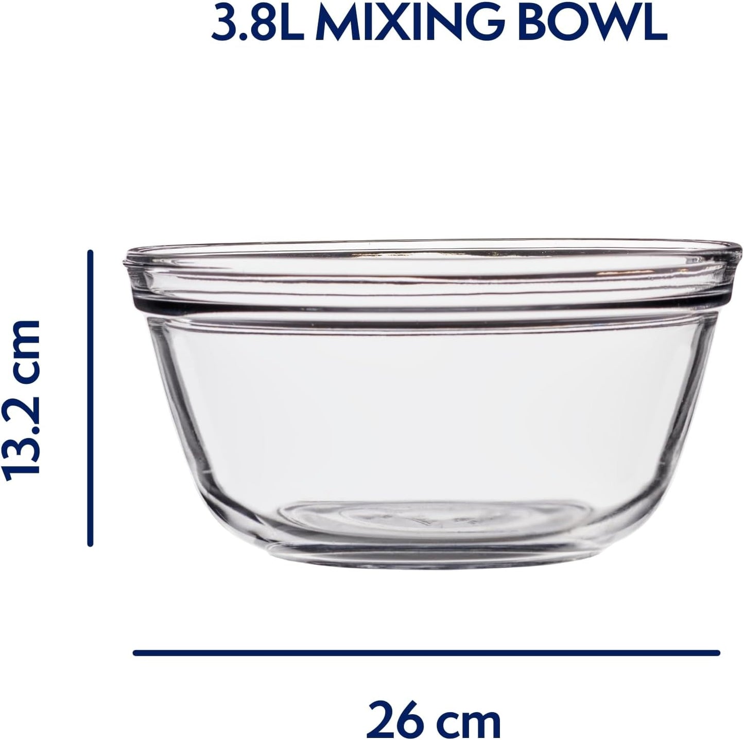 Glass Mixing Bowl, 4-Quart