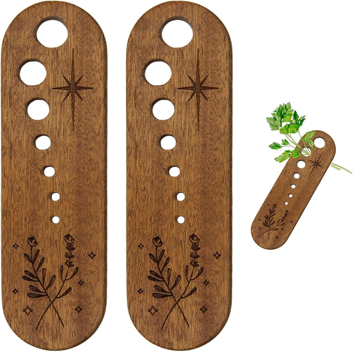 Wooden Vegetable Leaf Separator, Pottery Herb Stripper Tool Supplies, Fun Kitchen Gadgets, Exquisite Herb Stripper Bowl Gifts for the Kitchen Suitable for Home Use & Chefs
