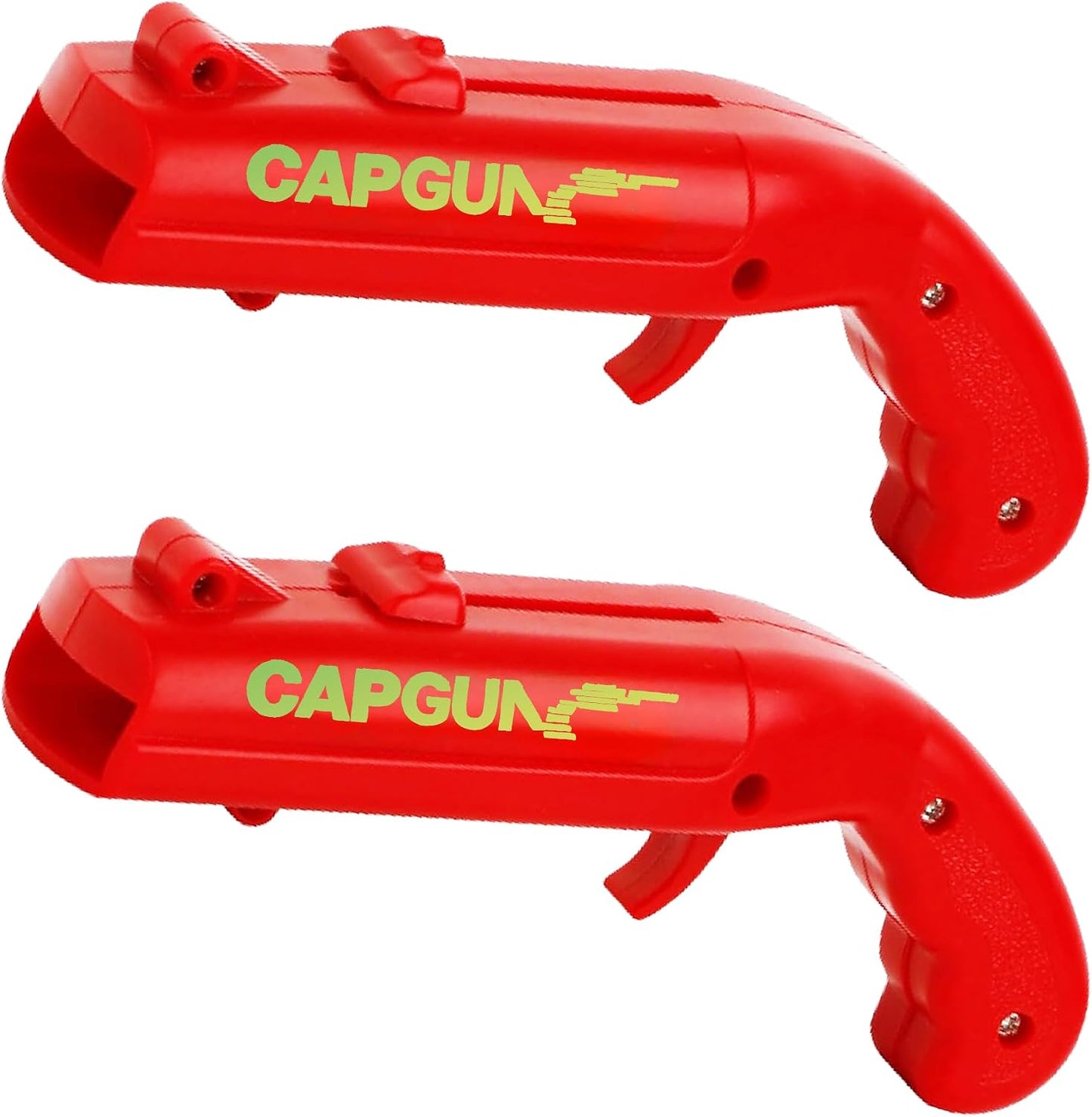 Bottle Opener with Cap Launcher – Funny Shooting Gun for Parties, BBQ, Tailgates – Unique Beer Cap Shooter Gadget for Men – Cool Gifts for Husband, Him on Birthday, Father's Day(Red+Blue)