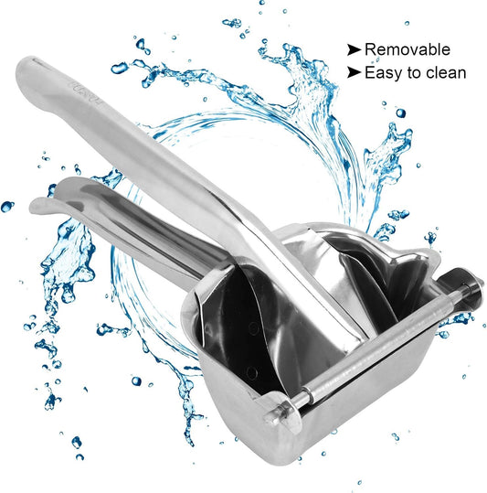 Manual Juicer, 304 Stainless Steel Lime Squeezer Tomato Press Manual Citrus Juicer with Comfortable Handle Kitchen Accessories Fresh Fruit Juice Extractor for Lemon Grape Fruit