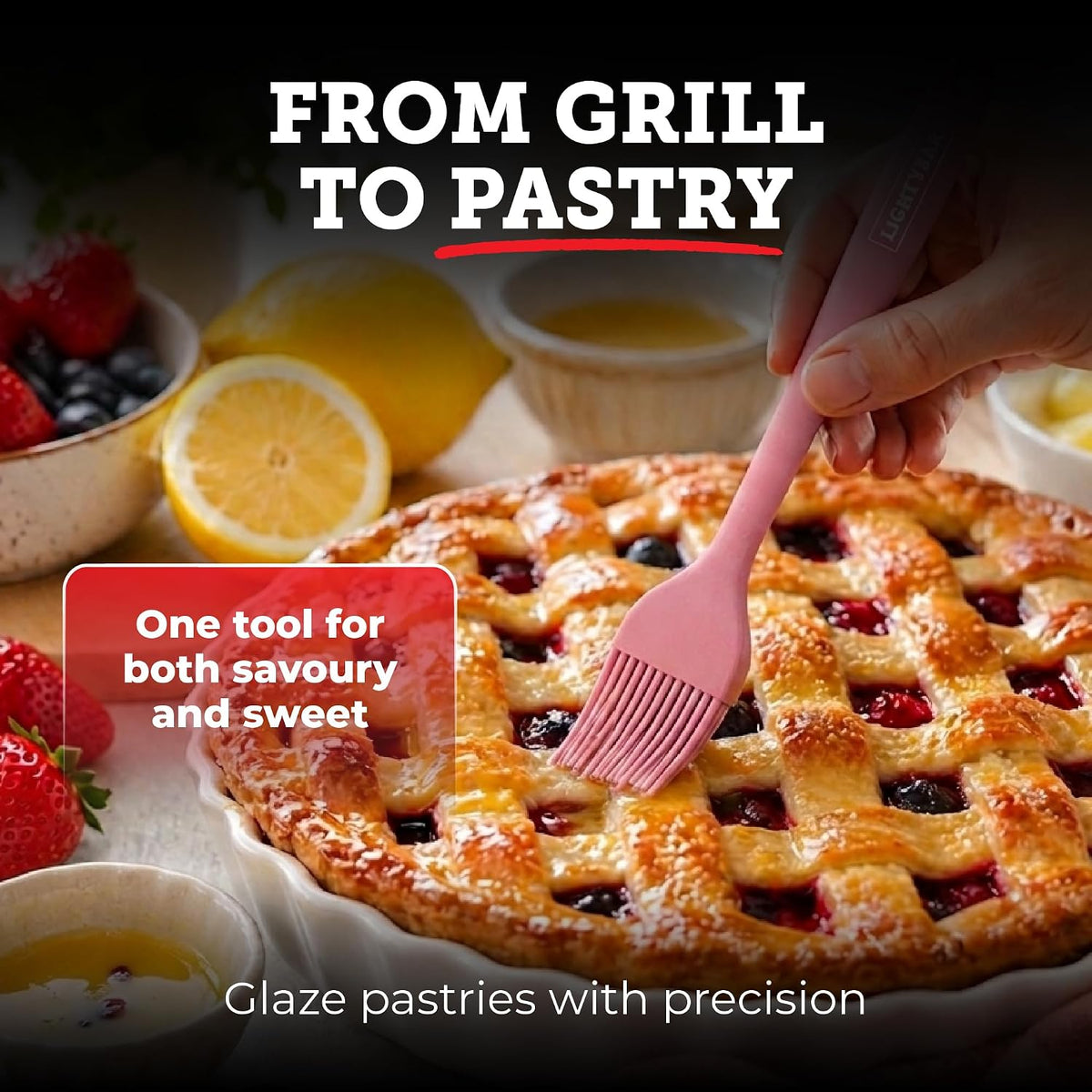 Silicone Basting Brush for Cooking – Pastry Brush Set
