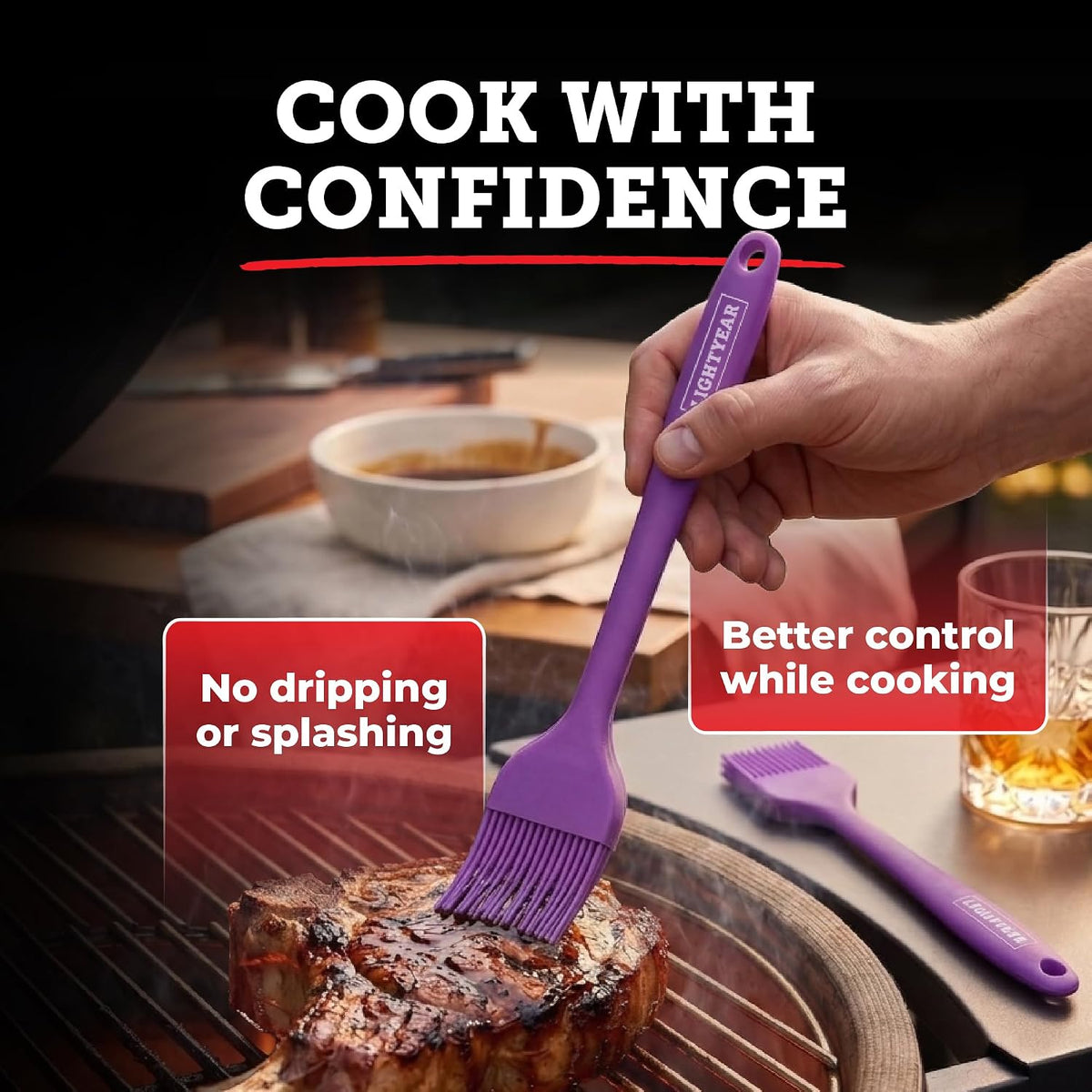 Silicone Basting Brush for Cooking – Pastry Brush Set