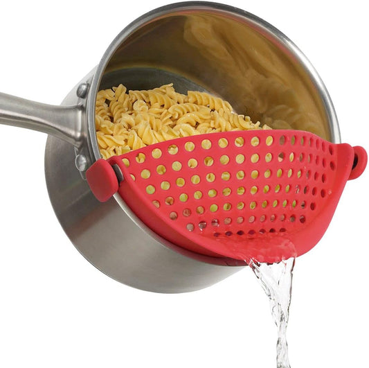Silicone clip on strainer colors vary