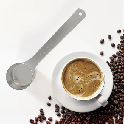 1PCS Coffee Scoop, 2Tbsp(30ml) Stainless Steel Measuring Spoon | 6.6" Length, Food-Grade Stainless Steel, Accurate Measurement, Dishwasher-Safe, Engraved Marking, Coffee Ritual Essential