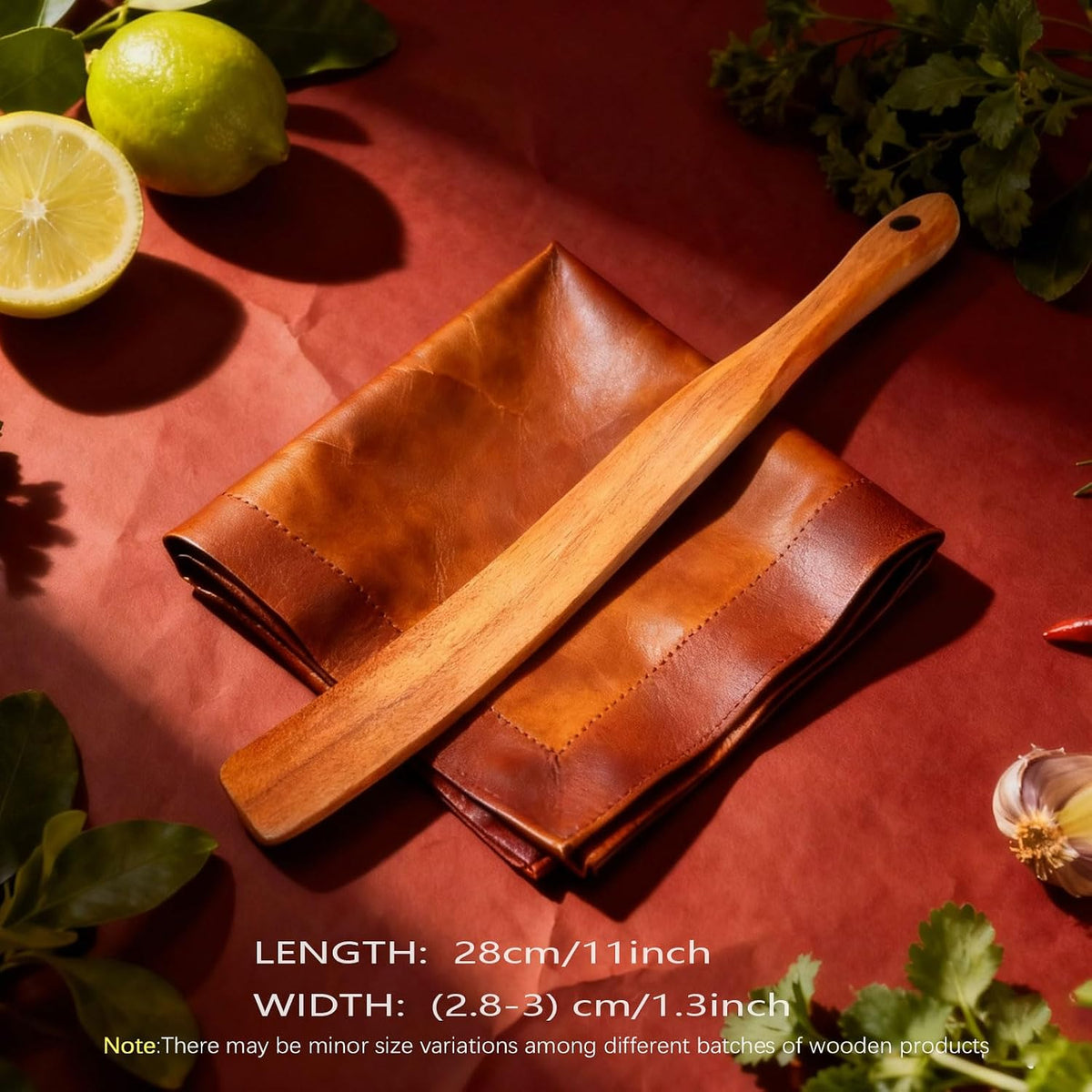 Upgraded Handle Wood Spurtle Spatula for Sourdough Starter