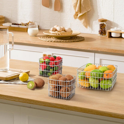 304SS Fruit Basket 1.5L Kitchen Storage Colander Produce Holder