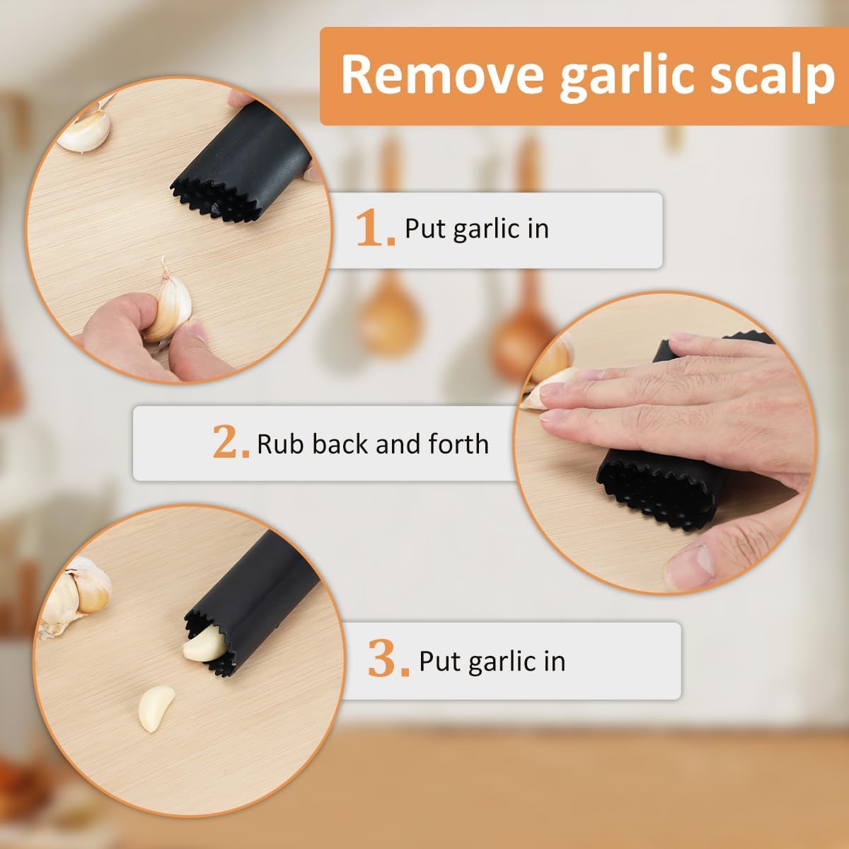 Stainless Steel Garlic Press 2026 New Heavy Duty Manual Mincer with Peeler and Cleaning Brush for Kitchen Use