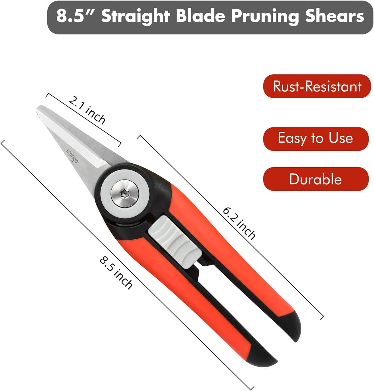 Garden Pruning Shears Floral Scissors with Straight Blade