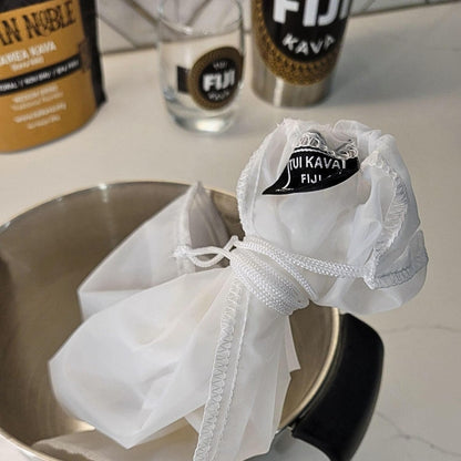 Kava fine mesh strainer filter bag | 75 Micron Nylon Commercial Food Grade Quality | BPA-Free | Nut Milks | 10 x 12 inch | Draw string | Durable | Reusable | Environment friendly packaging