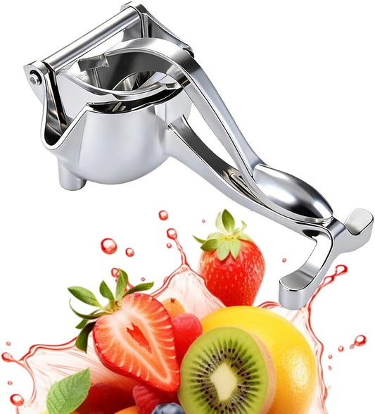 2026 Upgrade Heavy Duty Manual Fruit Juicer Press, Stainless Steel Manual Fresh Fruit Juice Extractor, Portable Hand Press Citrus Squeezer, Compact Heavy Duty Handheld Squeezer for Lemons Oranges (1)